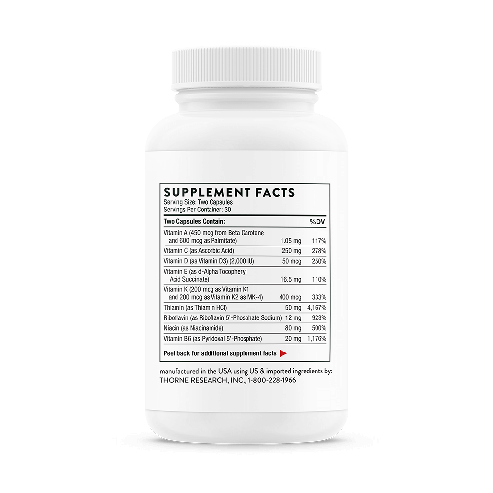 Multi-Vitamin - Basic Nutrients 2/Day - NSF Certified for Sport